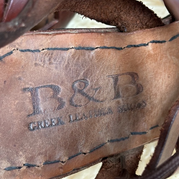 Greek Leather Gladiator Sandals - Picture 8 of 9